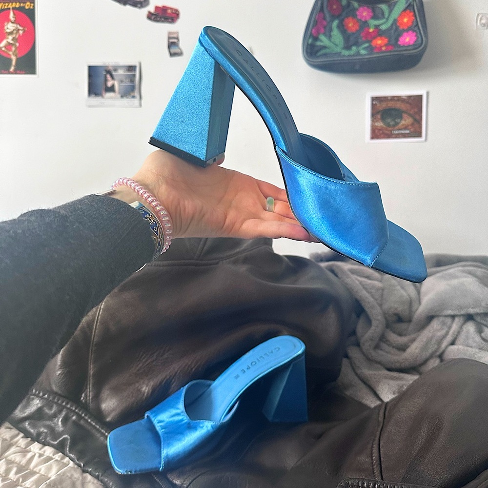 Kalstage slice heel open square toe sandals